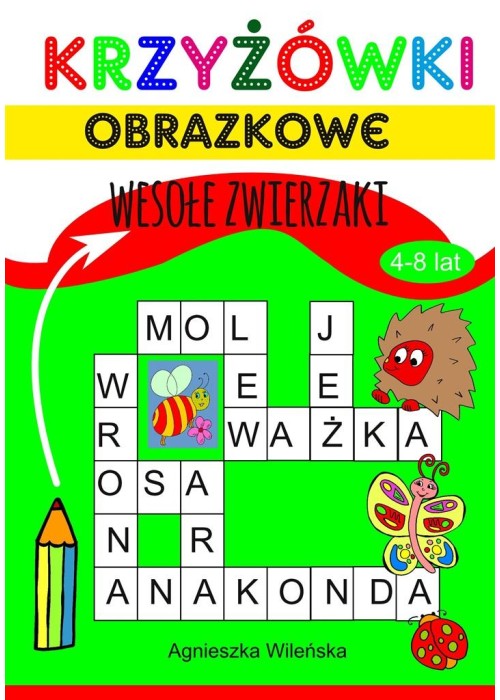 Krzyżówki obrazkowe 4-8 lat. Wesołe zwierzaki