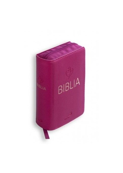 Biblia Tabor flex z zamkiem - malinowa