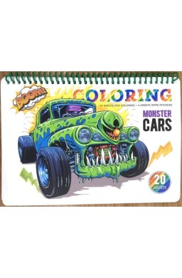 Kolorowanka A5 koło 20 kartek Monster cars