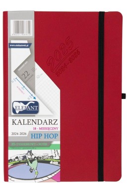 Kalendarz 2024/2026 B5 18M + notes Hip Hop czerw