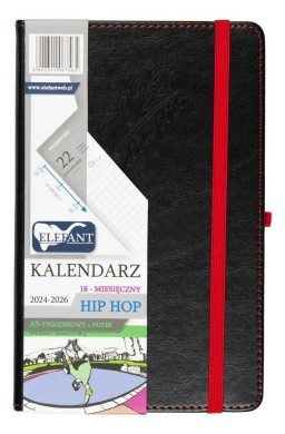 Kalendarz 2024/2026 A5 18M + notes Hip Hop czarny