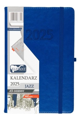 Kalendarz 2025 A5 dzienny Jazz niebieski