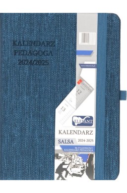 Kalendarz pedagoga 2024-2025 B6 tyg Salsa granat