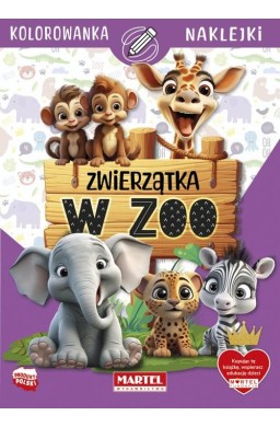 Zwierzątka w zoo z naklejkami