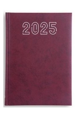 Kalendarz 2025 A5 standard bordowy