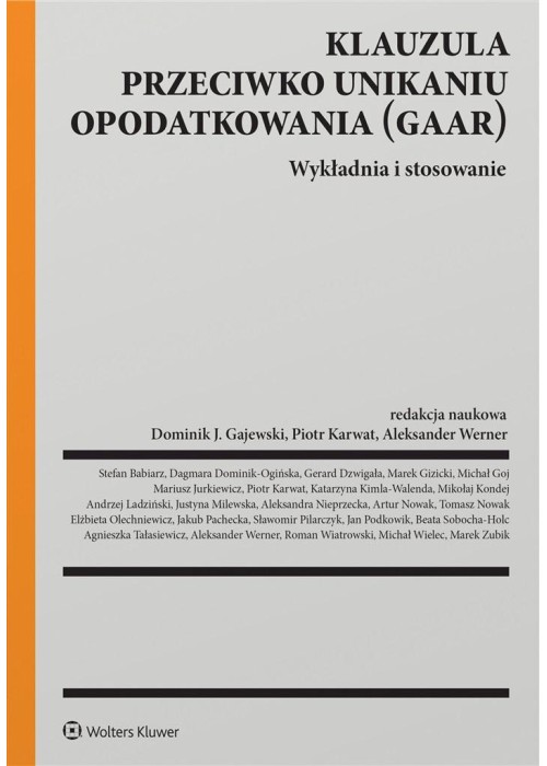 Klauzula przeciwko unikaniu opodatkowania (GAAR)