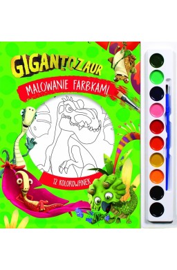 Malowanie farbkami. Gigantozaur