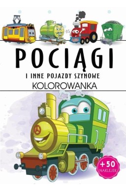 Pociągi i inne pojazdy szynowe. Kolorowanka