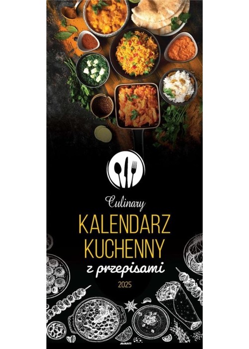 Kalendarz 2025 ścienny paskowy Kuchenny