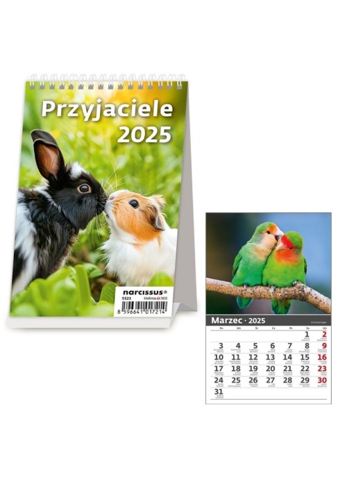 Kalendarz 2025 biurkowy Przyjaciele HELMA