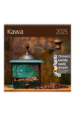 Kalendarz 2025 ścienny 30x30cm Kawa HELMA