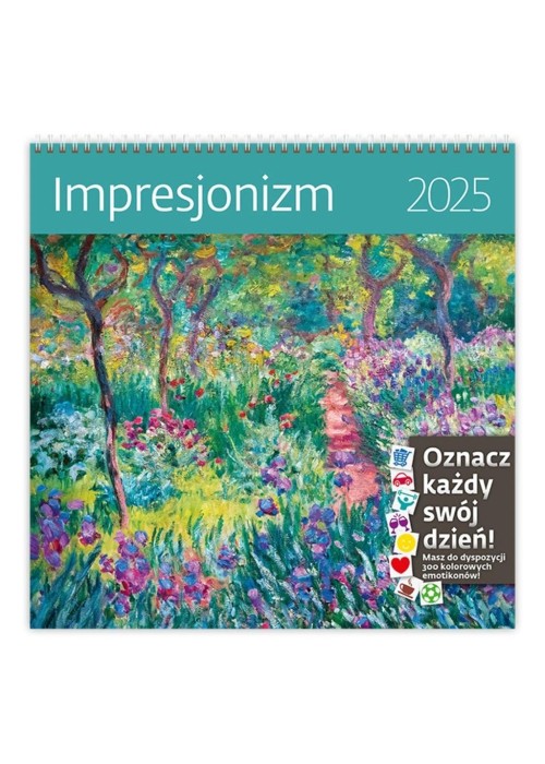 Kalendarz 2025 ścienny 30x30cm Impresjonizm HELMA