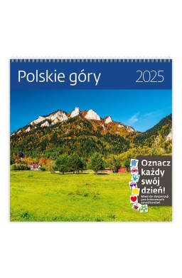 Kalendarz 2025 ścienny 30x30cm Polskie Góry HELMA