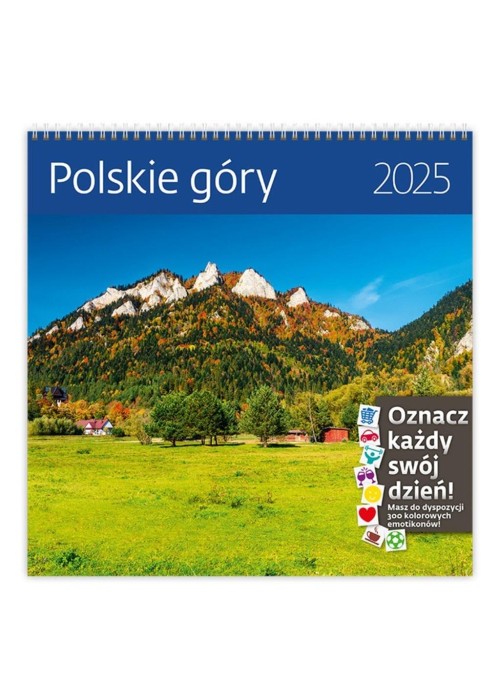 Kalendarz 2025 ścienny 30x30cm Polskie Góry HELMA