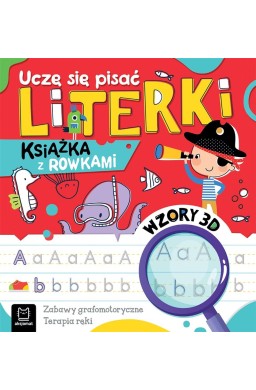 Uczę się pisać literki Książka z rowkami Wzory 3D