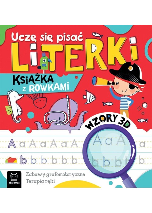 Uczę się pisać literki Książka z rowkami Wzory 3D