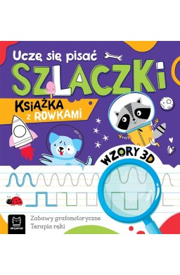 Uczę się pisać szlaczki Książka z rowkami Wzory 3D