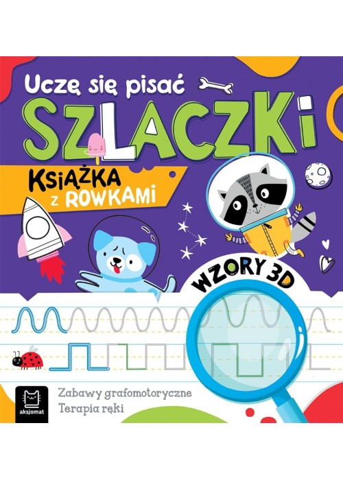 Uczę się pisać szlaczki Książka z rowkami Wzory 3D