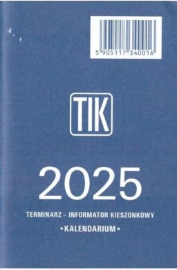 Kalendarz 2025 Wkładka TIK