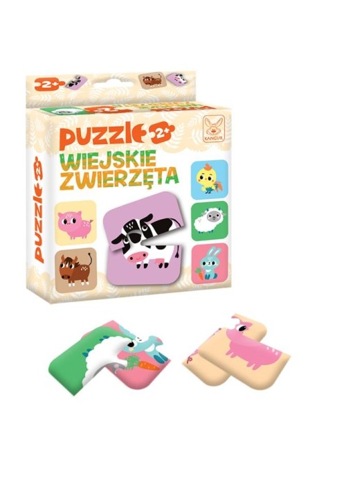 Puzzle Wiejskie Zwierzęta 2+