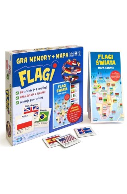 Flagi. Gra memory + mapa