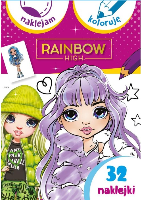 Rainbow High. Naklejam i koloruję