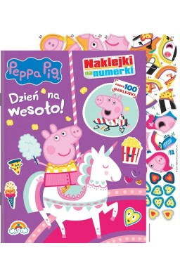 Peppa Pig. Naklejki na numerki. Dzień na wesoło