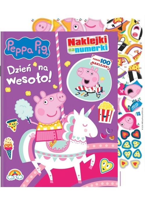 Peppa Pig. Naklejki na numerki. Dzień na wesoło