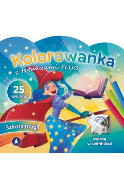 Kolorowanka z tatuażami fluo Szkoła magii