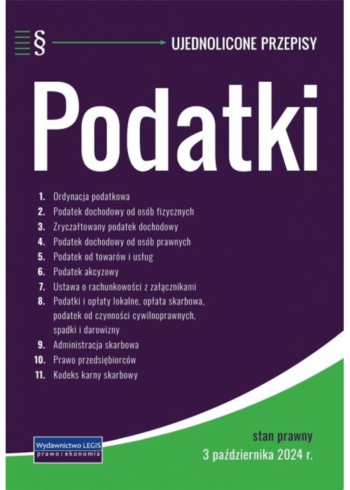 Podatki - ujednolicone przepisy - 03.10.2024