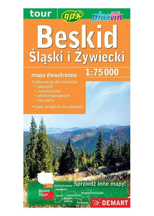 Beskid Śląski i Żywiecki - mapa turystyczna Demart