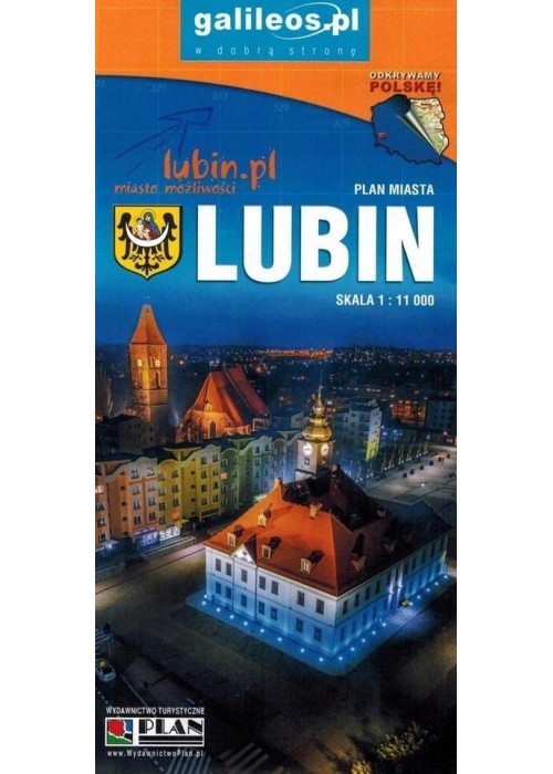 Mapa turystyczna - Lubin, Powiat Lubiński w.2022