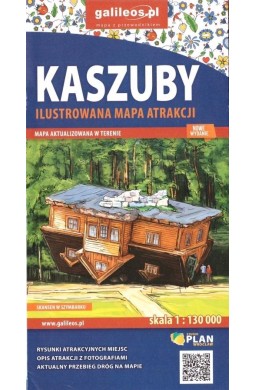 Kaszuby. Ilustrowana mapa atrakcji 1:130 000