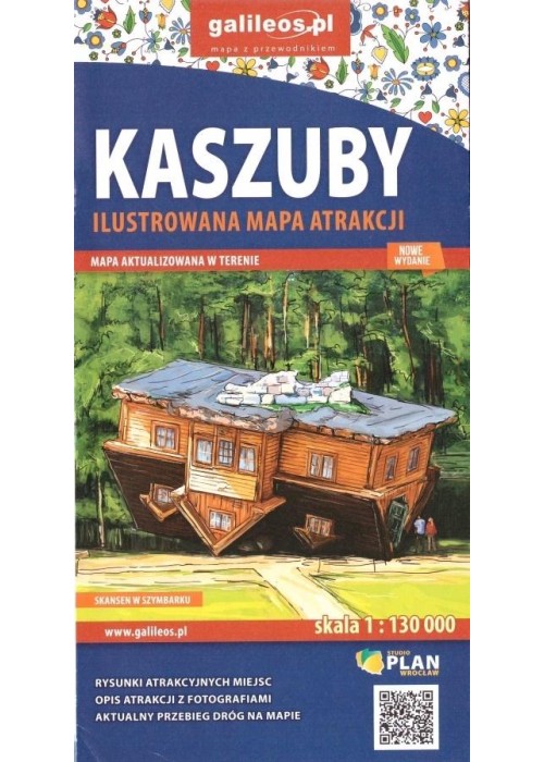 Kaszuby. Ilustrowana mapa atrakcji 1:130 000