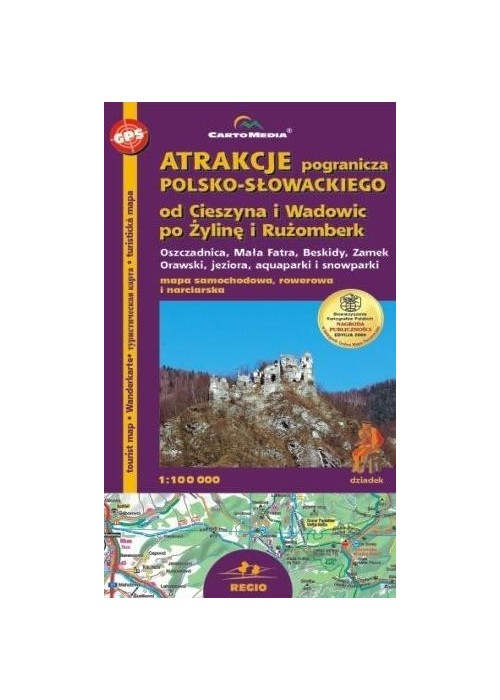 Atrakcje pogranicza polsko-słow. mapa 1:100 000