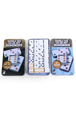 Domino w metalowym pudełku