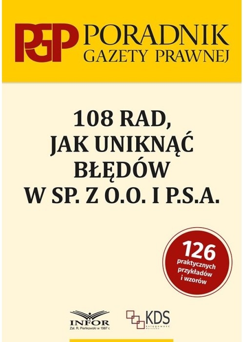 108 rad jak uniknąć błędów w sp. z o.o. i P.S.A.