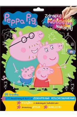 Peppa Pig. Zdrapuj, koloruj, naklejaj