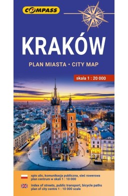 Plan miasta - Kraków 1:20 000 w.2024