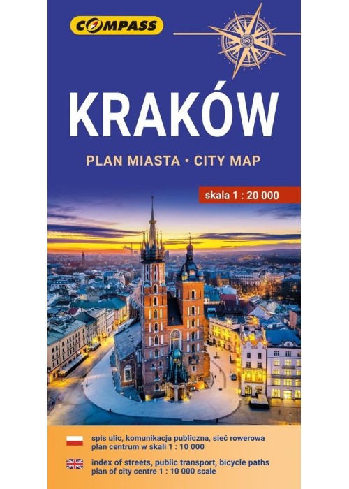 Plan miasta - Kraków 1:20 000 w.2024