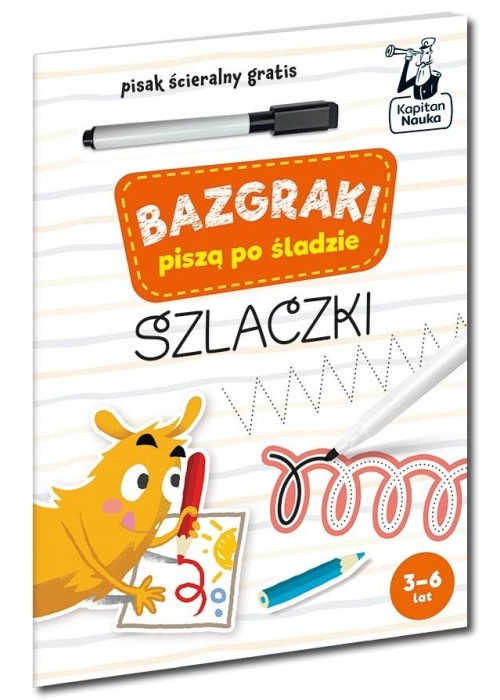 Kapitan Nauka Bazgraki piszą po śladzie. Szlaczki