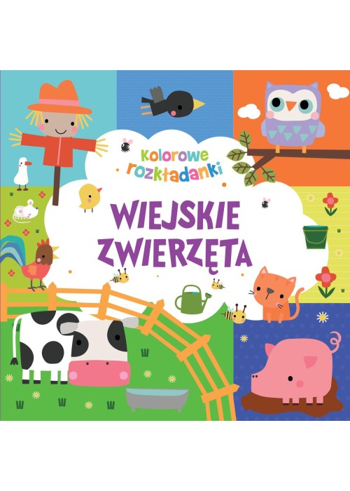 Wiejskie zwierzęta. Kolorowe rozkładanki