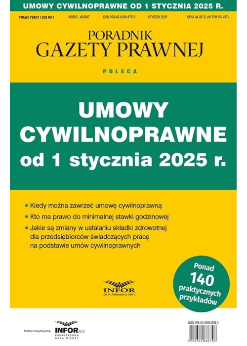 Umowy cywilnoprawne od 1 stycznia 2025