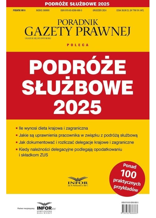 Podróże służbowe 2025 Podatki 6/2024