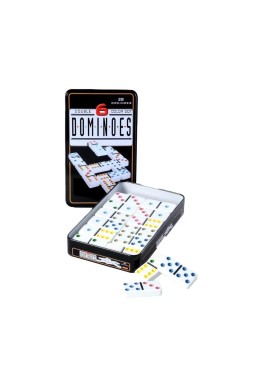 Domino Double 6 w metalowym pudełku