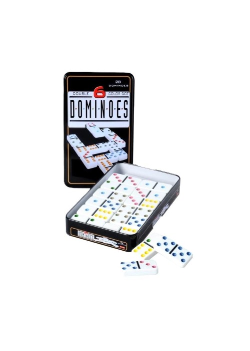 Domino Double 6 w metalowym pudełku