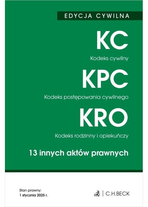 Edycja cywilna. KC, KPC, KRO