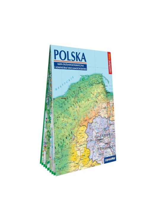 Polska - mapa ogólnogeograficzna 1:1 000 000 (XXL)