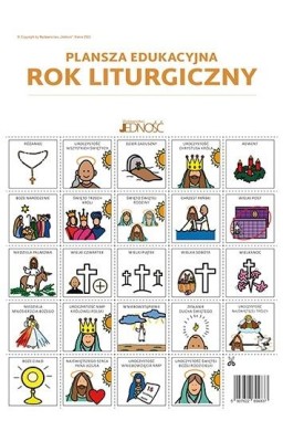 Plansza edukacyjna Rok liturgiczny z symbolami PCS