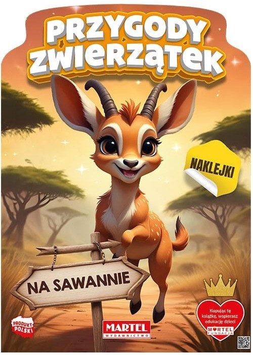 Przygody zwierzątek na sawannie z naklejkami